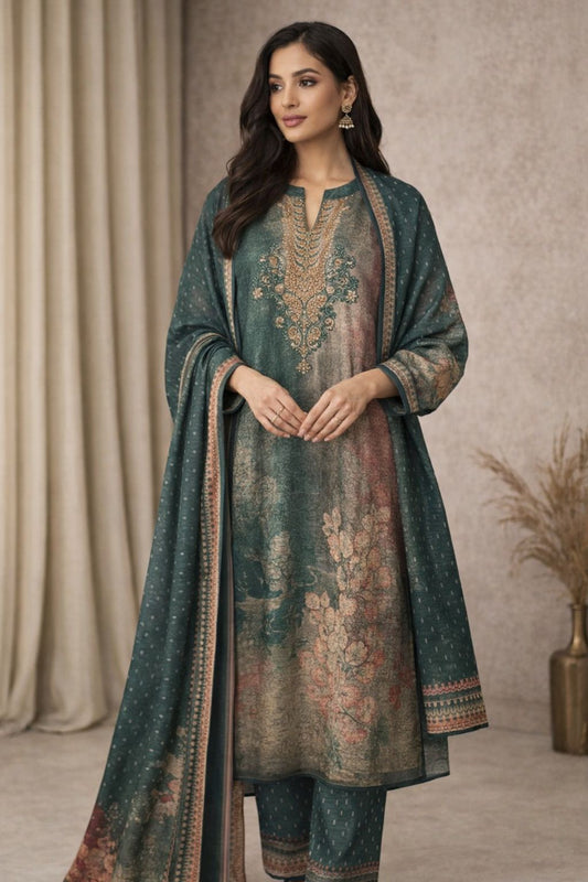 Pashmina Printed Suit Set
